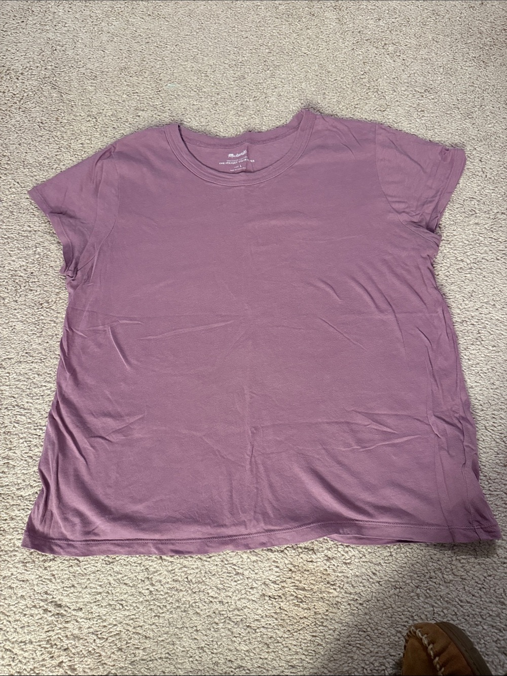 Madewell Crewneck Short Sleeve Tee in Dusty Mauve